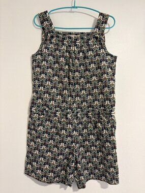 Bonpoint bird and flower print romper size 8